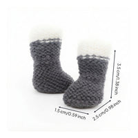 Mini Stocking Ornaments Fuzzy Christmas Sock Textured for Crafters