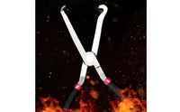 Multifunction Automotive Wire-Cutting Plier Long Slim Hose-Separating Plier Curved Jaw Wire Cutter Pliers Black-Coated Handles