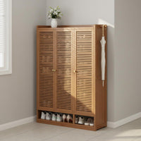 Large Capacity Multi-Layer Shoe Rack with Doors Adjustable Shelves Shoe Storage Cabinet Dust-Proof for Hallway