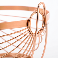 Wire Basket Fruit Basket for Dining Table, 27x25x19.5cm, Modern Fruit Storage Basket with Handle, European Design
