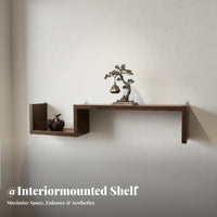 Minimalist Design Modular Floating Shelf Space-Saving Wall Decor Easy Installation Home Furnishing Strong Load-Bearing for DIY Enthusiasts, Homeowners, Living Room, Bedroom, Office, Hallway