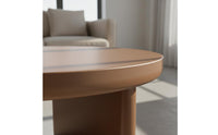2 Pieces Round Nesting Coffee Tables Thick Surface Modern White Side Tables Living Room Furniture for Home