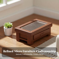 Realistic Design Miniature Furniture Set Fine Workmanship Micro Landscape Ornament Cute for Hobbyists, Desktop Decoration, Terrarium, Bonsai