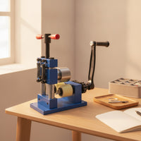 Benchtop Band and Bracelet Bending Machine Compact Hand Crank Bracelet Bender Metal Jewelry Bender with Rollers Versatile for Jewelers, Hobbyists, Makers, Workshops, Studios