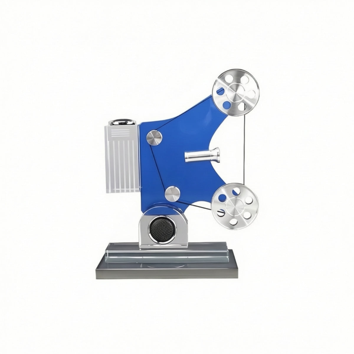 Film Display Device Model Retro Vintage Display Device Model Silver-Toned Desktop Decoration for Collectors, TV Cabinet, Bookshelf