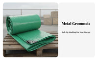 Waterproof Plastic Tarp Weather-Resistant Sturdy Duty Tarp Waterproof Plastic Sheet Reinforced Edges Tarpaulin Reversible