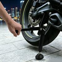Single-Arm Motorcycle Stand Foldable Portable Wheel Stand Lift Jack Compact for Garage
