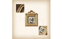 5 Pieces Tabletop Photo Frame Vintage Picture Frame with Stand Gold Tone Picture Holder for Collectors