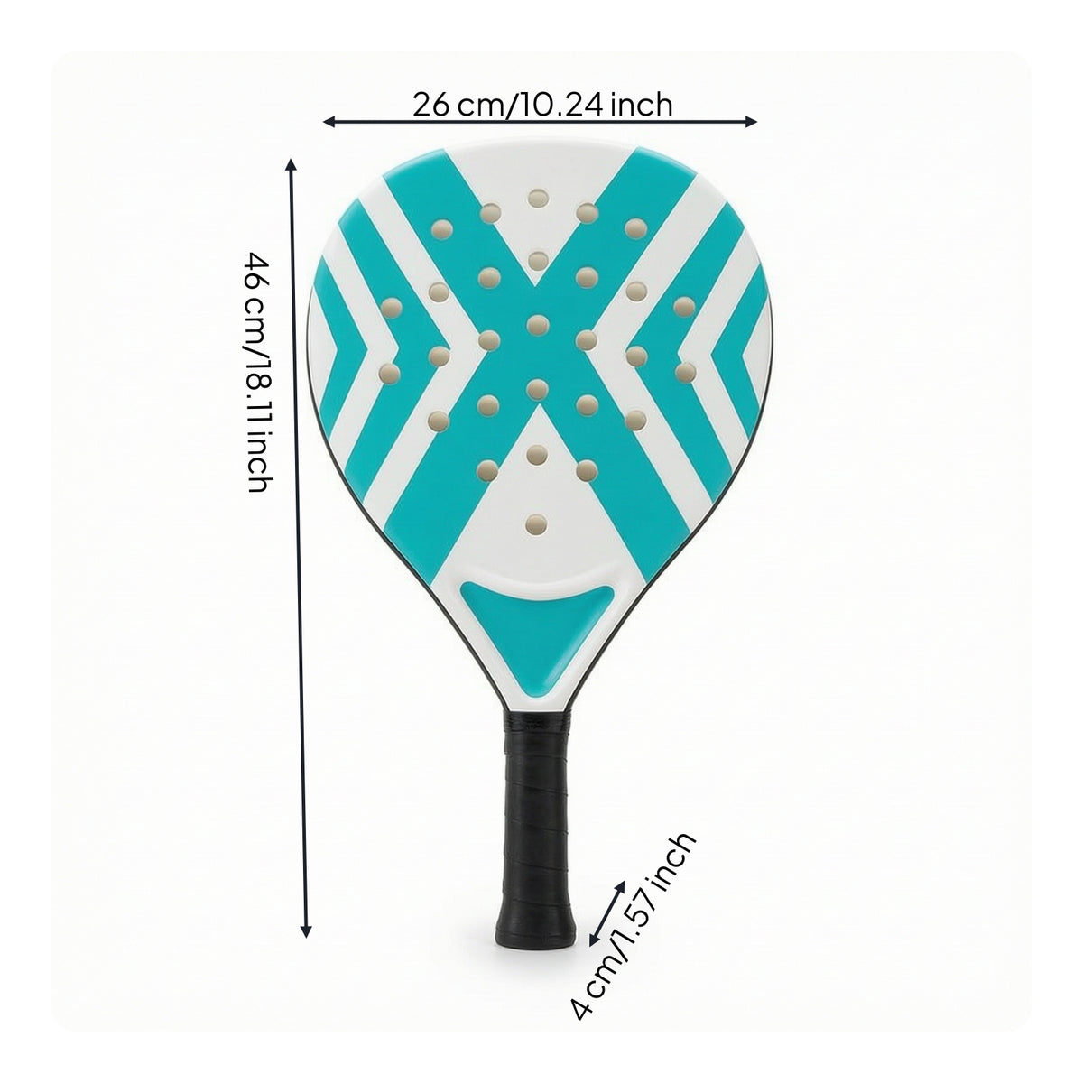 Beach Tennis Paddle Soft Grip Beach Tennis Racket Paddle with Carbon Fiber Face Non-Slip Carbon Fiber Racket Sweat-Resistant