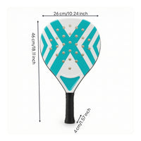 Beach Tennis Paddle Soft Grip Beach Tennis Racket Paddle with Carbon Fiber Face Non-Slip Carbon Fiber Racket Sweat-Resistant