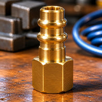 10 Pieces Hexagonal Air Hose Quick-Connect Adapter Threaded Brass Air Hose Quick Connector Metal Power Tool Accessory Leak Unobstructed