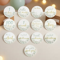 13 Pieces Monthly Developmental Discs Baby Developmental Discs Botanical