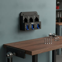 Wall-Mounted Storage Rack Easy to Install Bike Tool Holder Wall Rack with Mounting Brackets Space-Saving Bike Hanger Compact