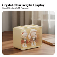 Surprise Box Display Case Debris-Resistant Acrylic Display Case Interchangeable Figurine Container Debris Resistant Protection