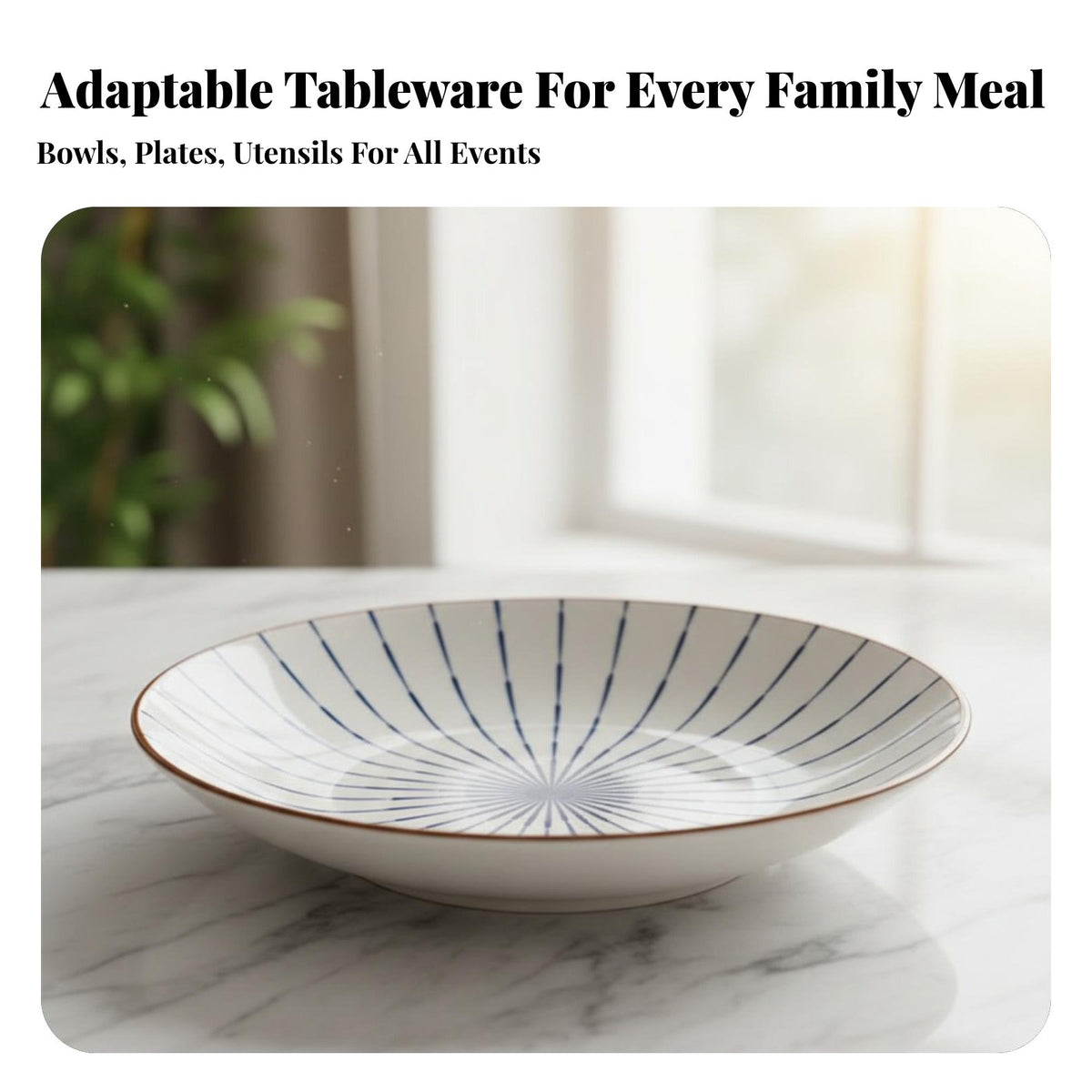 Japanese Ceramic Dinnerware Set, Creative Design, Underglaze Color Bowls Plates Utensils for Home