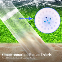 Manual Siphon Water Changer Feces Removal Aquarium Siphon Vacuum Strong Suction Hand Pump Water Changer for Pet Owners, Home