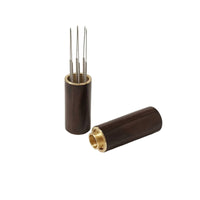 Spiral-Style Espresso Distribution Tool Stainless Steel WDT Tool Wooden Coffee Stirrer with Professional for Baristas