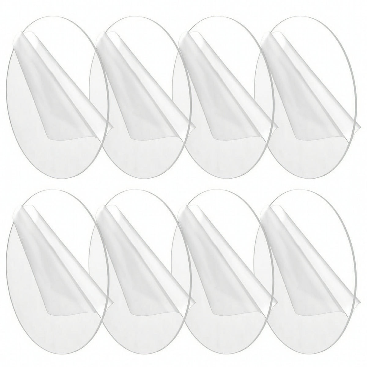 8 Pieces Circular Transparent Round Acrylic Sheets Flat Clear Acrylic Circles Lightweight Base Scratch-Resistant for Bakers, Engraving, Cake Decoration