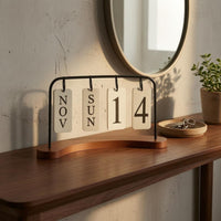Desktop Date Flip Calendar Tabletop Desktop Calendar Ornament Desk Decor Reusable