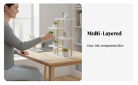 Single-Tier Pot Riser Space-Saving Plant Stand Natural look for Countertop
