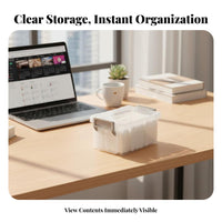 Handled Organizer container adaptable Household Storage Space-Saving for Dorm Room