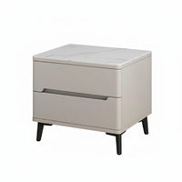 High-Gloss Finish Nightstand with Drawers Modern Design 2-Drawer End Table Space-Saving Bedside Cabinet sturdy Construction for Homeowners, Students, Interior Decorators, Small Spaces, Guest Room, College Dorm, Entryway