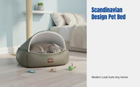 Enclosed Pet Den Removable and Cleanable Adaptable Cave Bed Exceptionally Warm 2-in-1 Design for Living Room, Bedroom