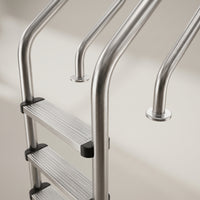 Stainless Steel Pool Ladder Embed Ladder with Anti-Slip Steps Fasten-On