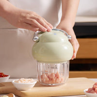 Garlic Chopper with Glass Bowl Reusable Power Electric Food Chopper Portable Small Appliance Blender for Camping