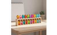 Wooden Color Matching Educational Play Color Pair Toy Set Motor Skills Wooden Memory Matching Blocks for Young Children