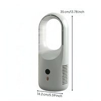 Adjustable Speeds Bladeless Desk Fan Rechargeable USB Powered Fan Personal Cooling Device for Students, Bedroom, Office