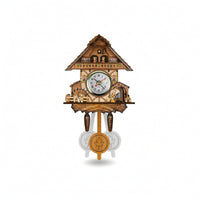Wooden Cuckoo Clock with Pendulum Traditional Cuckoo Clock Rustic Vintage for Living Room, Cabin
