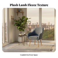 Soft Upholstery Upholstered Armchair Versatile Aesthetic Upholstered Tub Chair Ergonomic Design Accent Seating Long-Lasting Frame for Business Owners, Pale Ice Managers, Balcony, Reading Nook, Living Room, Reception Area
