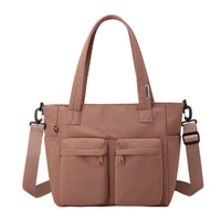 Utility Tote Bag with Pockets Multifunctional Tote Bag with Crossbody Strap Multiple Pocket Carryall for Commuters, Students, Work, Travel, School