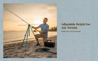 Retractable aluminum fishing rod holder for outdoor support