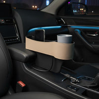 Space Filler with USB Universal Fit Seat Space Storage Box Prevents Items from Falling Car Storage Box with Beverage Holder Holder