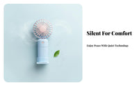 Quiet Operation USB Rechargeable Mini Fan Low Noise 3-Speed Personal Fan Portable and Compact Lightweight for Travelers, Students, Office Workers, Travel, Dorm Room, Outdoor