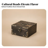 Home Decor Square Wooden Storage Box Hinged Lid Carved Panel for Tabletop