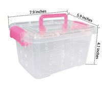 Hamster Carrier Travel Cage with Secure Clips, Portable Pet Carrier and Pet Travel Box with Comfortable Handle for Outdoor Use, Small Pet