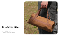 Tent Stake Bag Large Capacity Camping Tool Pouch Portable Canvas Peg Bag for Backpackers, Handymen, Campsite, Hiking, Picnic