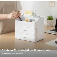 Space-Saving Stackable Drawer Unit Multi-Purpose Stackable Drawer Box long-lasting Desktop Organizer interlocking Design for Office Workers, Hobbyists, Desk, Dorm Room, Bedroom, Vanity