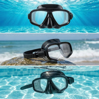 Adult Snorkel Set Sleek-Profile Mask and Snorkel Set Gear Flexible Anti-Leak for Adults, Beach Trips, Pool Practice