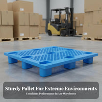 Grid Top Pallet Water-Resistant 9-Leg Pallet Heavy-Duty Warehouse Storage Skid for Logistics Personnel, Factory
