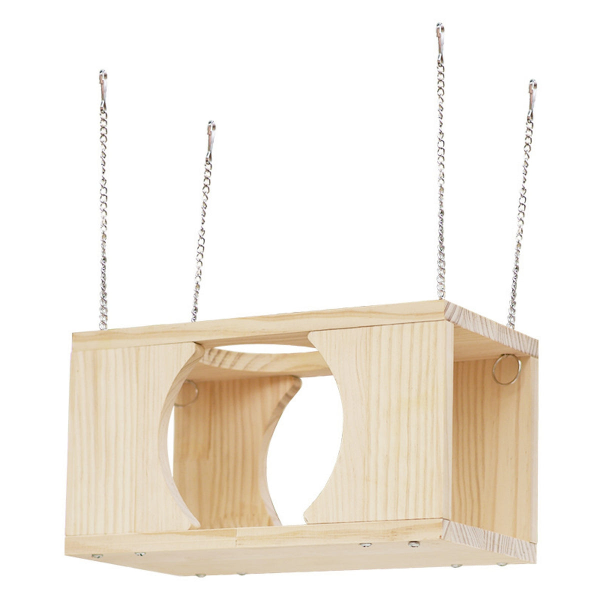Ventilated Hanging Pet House with Chains Breathable Suspended Hamster Nest Comfortable Mouse Hideaway Safe for Guinea Pigs
