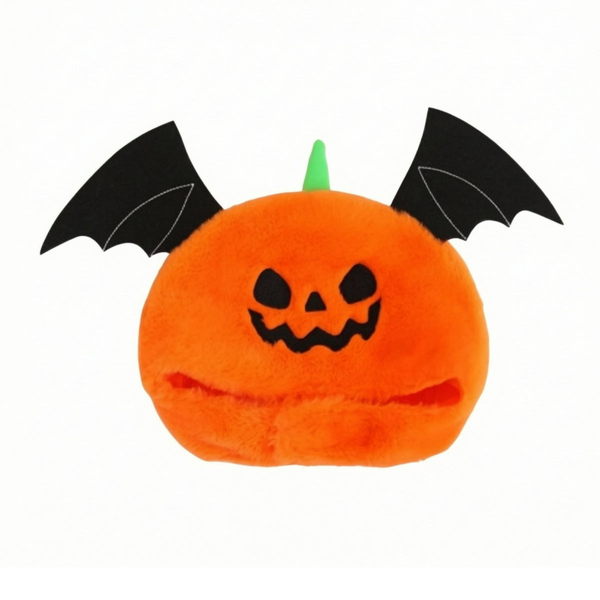 Pumpkin Hat with Wings Spooky Halloween Soft Headwear Jack-O'-Lantern Head Cover Comfortable Pumpkin Head Mask Oversized
