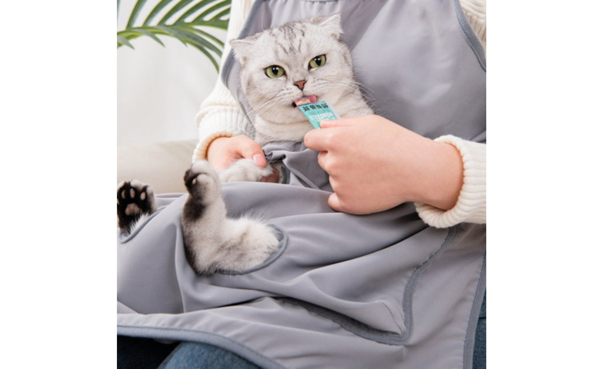 Anti-Scratch Cat Cuddling Apron Non-Stick Hair Pet Holder Apron Comfortable for Home