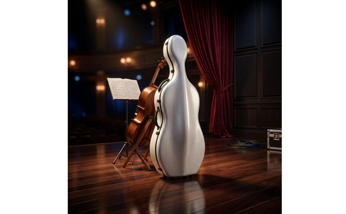 Cello Case Sheltering Musical Instrument Case with Wheels Wheeled for Students, Artists, Rehearsals, Concerts