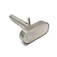 Manual Use Oval Press Mold Smooth Finish Stainless Steel Press Cylindrical Handle Meat Pressing Mold Easy to Clean