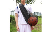 Lightweight Ball Bag with Shoulder Strap Handshands-Free Racket Bag with Mesh Sections Comfortable Mesh Sports Sack Padded for Training