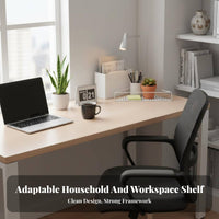 Mesh Construction Hanging Triangular Desk organizer Space-Saving snap-on Desk Organizer tooldamagecomplimentary Installation Corner Shelf Easy to Install for awayice Workers, Students, Home Users, Dorm Room, Study Area, Cubicle